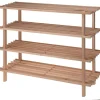 Schoenenrek - 4-laags - 77 x 26 x 65 cm - hout -schoenenstandaard