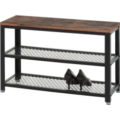 Schoenenrek - vintage - 73x45x30 cm - vintage bruin