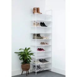 Schoenenrek voor 20 paar - Wit - 10 etages