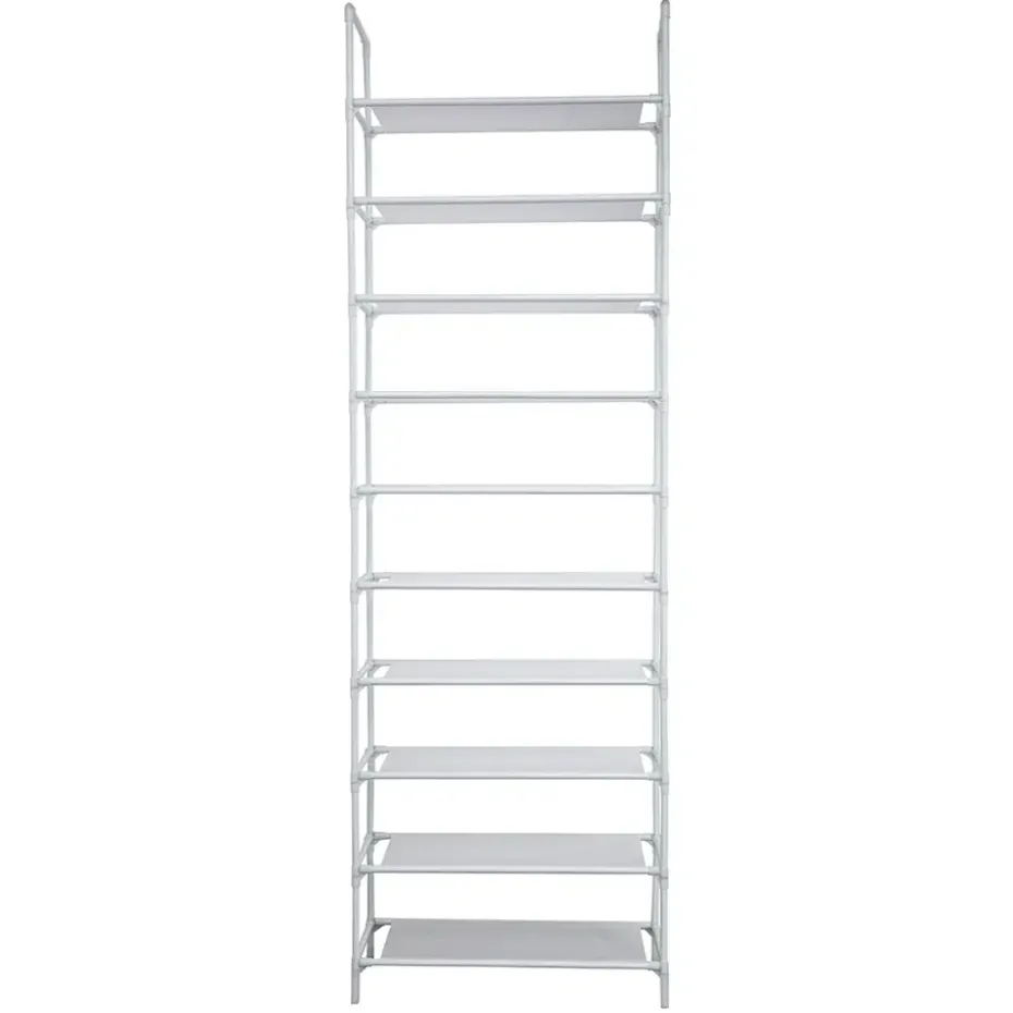 Schoenenrek voor 20 paar - Wit - 10 etages
