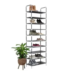 Schoenenrek voor 20 paar - Zwart - 10 etages