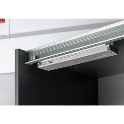 Schuifdeurkast Genua - antraciet/eikenkleur - 204x122x60 cm