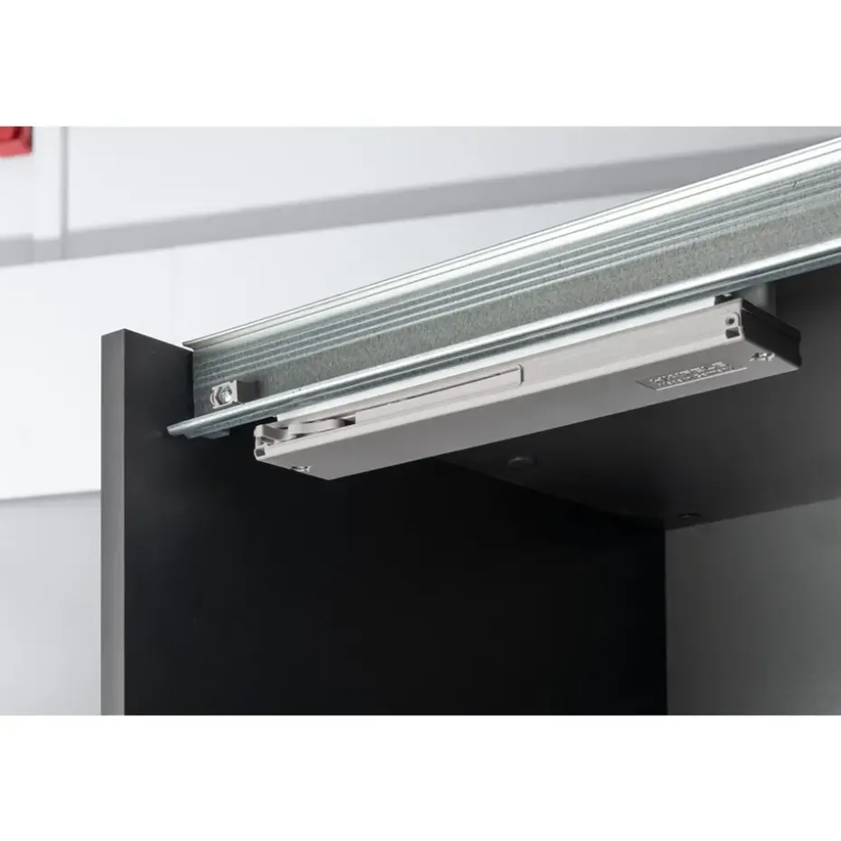 Schuifdeurkast Genua - antraciet/eikenkleur - 204x122x60 cm