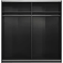 Schuifdeurkast Genua - antraciet/eikenkleur - 204x200x60 cm