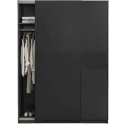 Schuifdeurkast Genua - antraciet - 204x150x60 cm