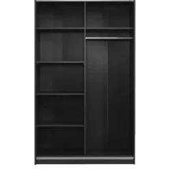 Schuifdeurkast Genua - antraciet - 204x122x60 cm