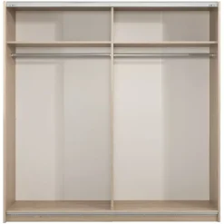 Schuifdeurkast Genua - eikenkleur/antraciet - 204x200x60 cm