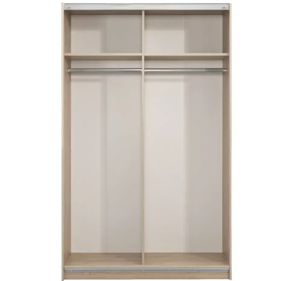 Schuifdeurkast Genua - eikenkleur/antraciet - 204x122x60 cm