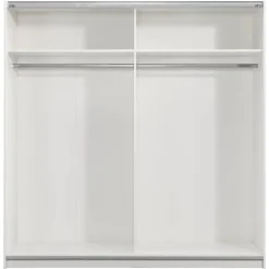 Schuifdeurkast Genua - wit/antraciet - 204x200x60 cm