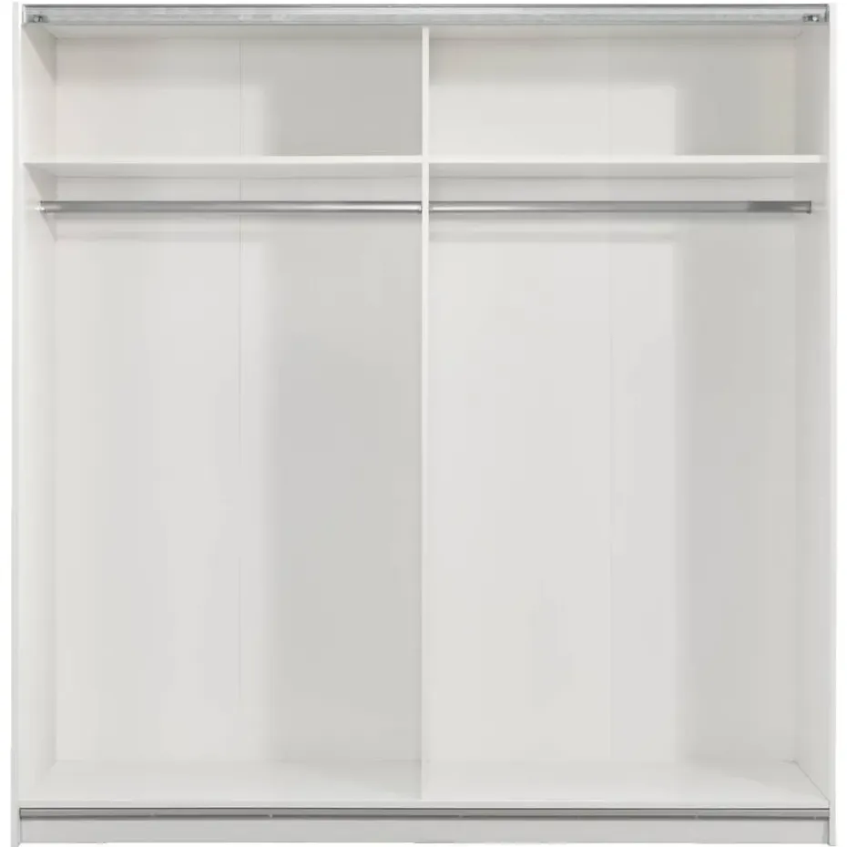 Schuifdeurkast Genua - wit/eikenkleur - 204x200x60 cm