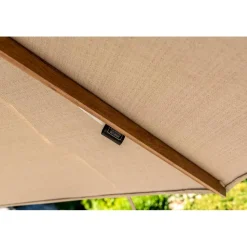 4-Seasons Siesta Premium - zweefparasol 350 cm. - Woodlook/Sand