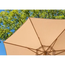 4-Seasons Siesta Premium - zweefparasol 350 cm. - Woodlook/Sand