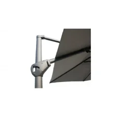 4-Seasons zweefparasol Hacienda 300 x 400 - Woodlook/Sand met voet en hoes