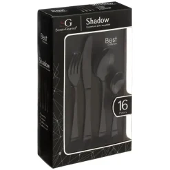 Secret de Gourmet Bestekset Shadow - 16-delig - RVS - zwart