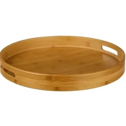 Secret de Gourmet Dienblad - bamboe - bruin - met handvaten -40cm