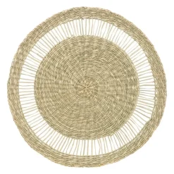 Secret de Gourmet Placemat - zeegras naturel - rond - 38 cm