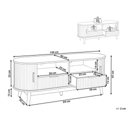 SELAH - TV-meubel - Lichthout - MDF