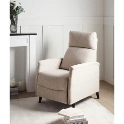 SELVIK - Relaxfauteuil - Taupe - Stof