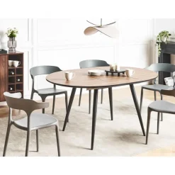 SENIAC - Uitschuifbare eettafel - Lichtbruin - MDF