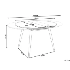SENIAC - Uitschuifbare eettafel - Lichtbruin - MDF