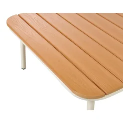 SENISE - Tuinsalontafel - Lichthout - 74 x 74 cm - Kunsthout