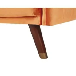 SENJA - Slaapbank 3-zits - Oranje - Fluweel