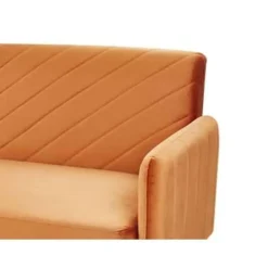 SENJA - Slaapbank 3-zits - Oranje - Fluweel