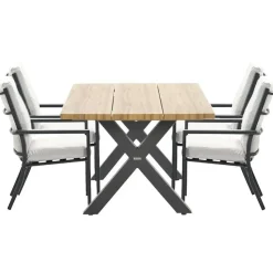 Senja tuinset 5-delig - Zadar tuintafel 180x100 cm