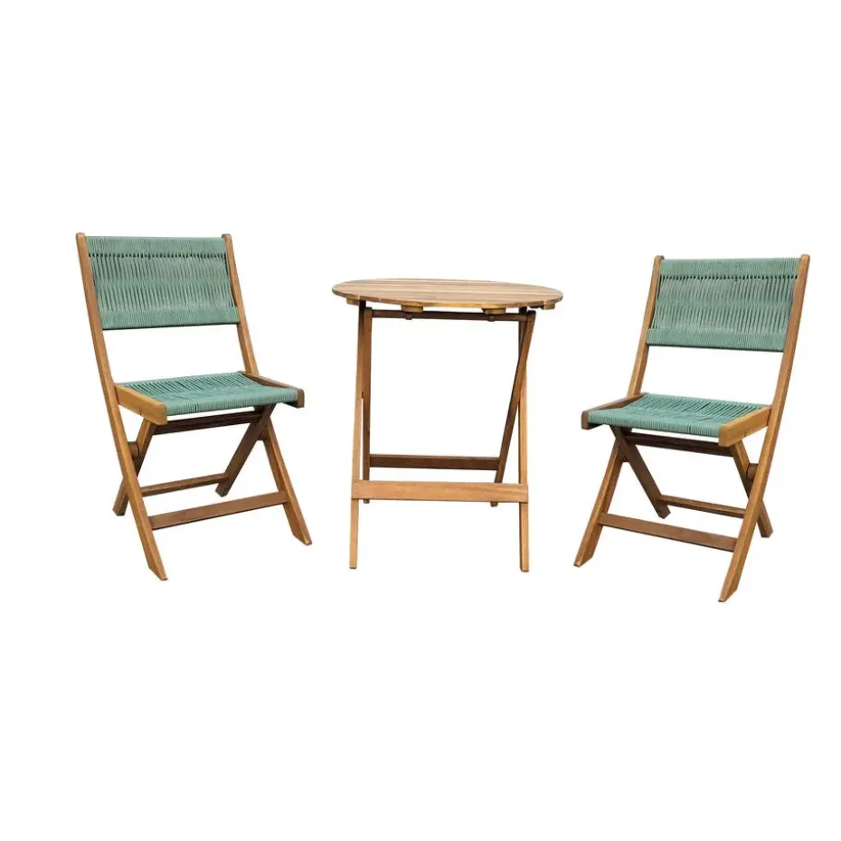 Sens-Line - Lanzarote Bistro Set - Hout - Groen