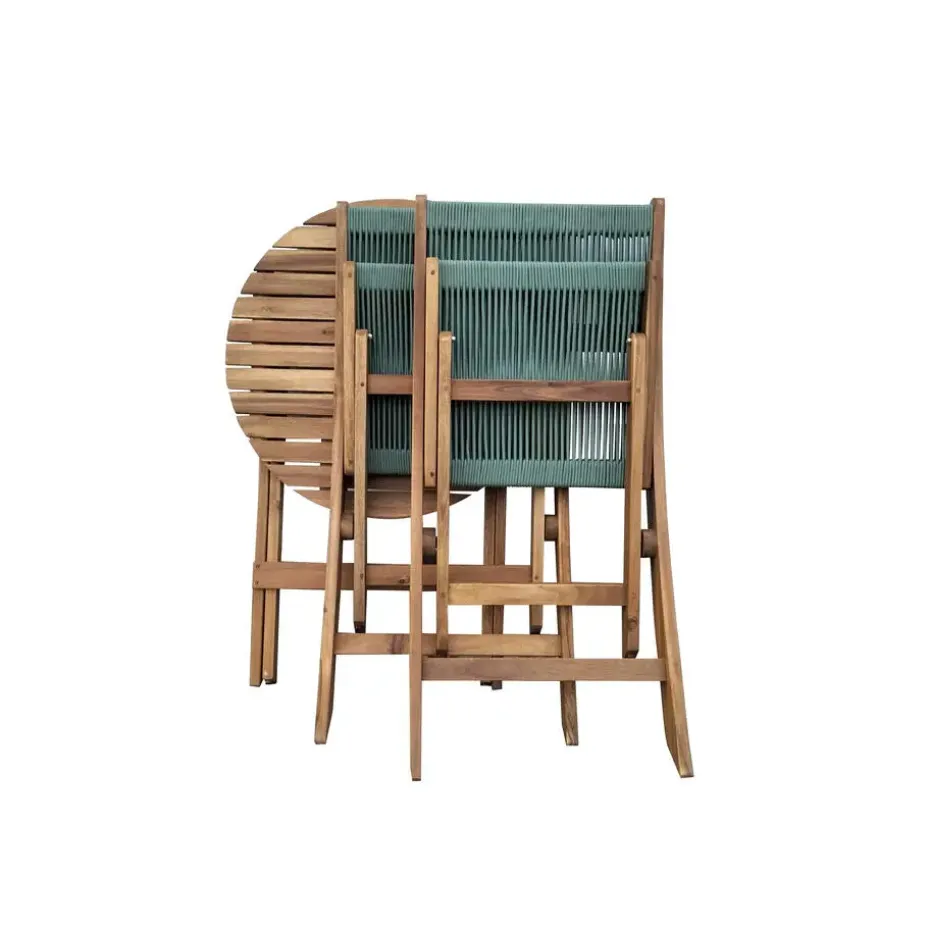Sens-Line - Lanzarote Bistro Set - Hout - Groen