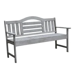 SenS-Line Nevada tuinbank met uitklapbaar tafeltje - Grijs - 150 cm - Meranti h