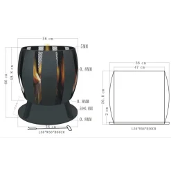 SenS-Line Tulip vuurkorf / tuinhaard - Zwart