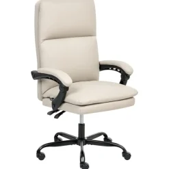 SERENE - Bureaustoel - Lichtbeige - Kunstleer