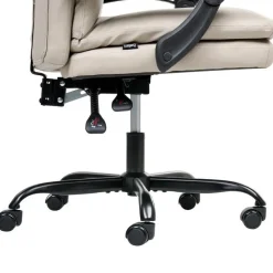 SERENE - Bureaustoel - Lichtbeige - Kunstleer