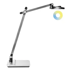 SERPENS - Bureaulamp LED - Zilver - Synthetisch materiaal