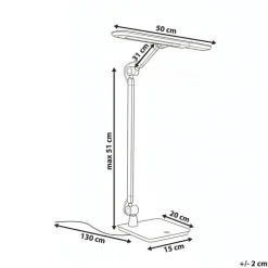 SERPENS - Bureaulamp LED - Zilver - Synthetisch materiaal