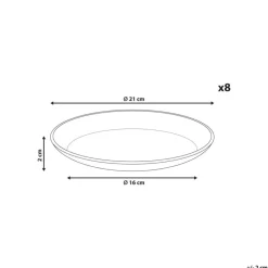 SESAME - Bijzetborden set van 8 - Lichtgrijs - Steengoed