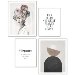 Set poster met lijst - Abstracte stijl