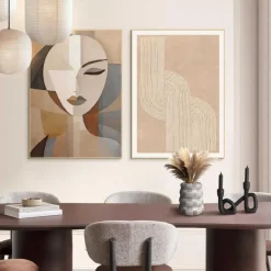 Set poster met lijst - Abstract portret