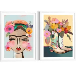Set poster met lijst - Blossom Boots