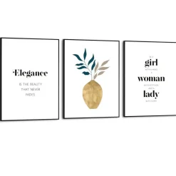 Set poster met lijst - Elegant