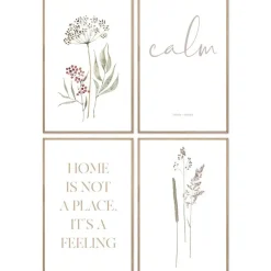 Set poster met lijst - Gevoel van thuis