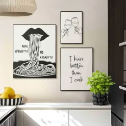 Set poster met lijst - Italiaans diner