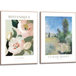 Set poster met lijst - Monet tuin bundel