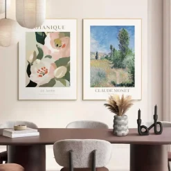 Set poster met lijst - Monet tuin bundel