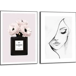 Set poster met lijst - Vrouwelijke schoonheid