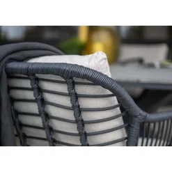 Set van 4 - Garden Impressions Margriet tuinstoel - Zwart/Zand