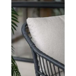 Set van 4 - Garden Impressions Margriet tuinstoel - Zwart/Zand