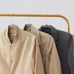 Set van 50 Anti-slip kleerhangers, dunne Kledinghangers met Fluweel Grijs