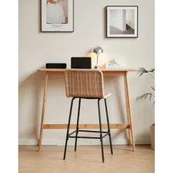 Set van 2 barkrukken van metaal en vezels